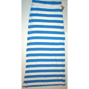 New NWT Womens Threads 4 Thought Organic Long Skirt Slits Maxi XS Blue White